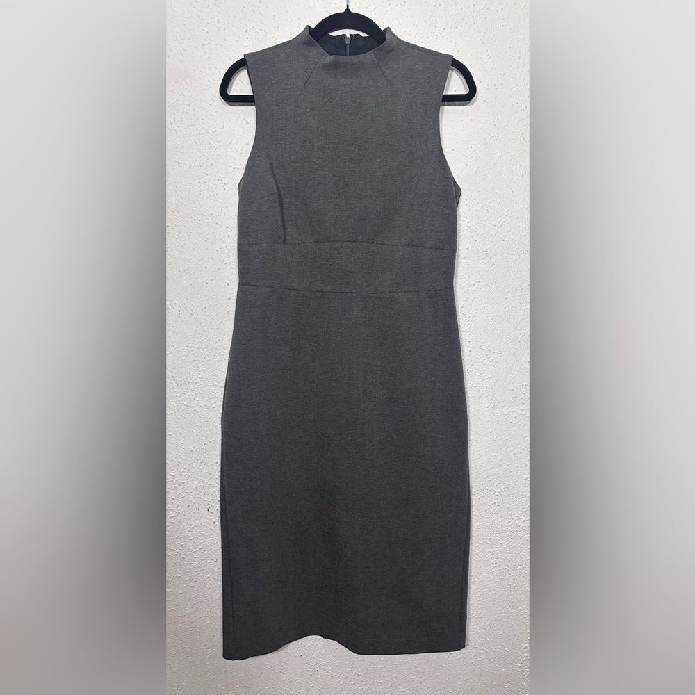 J. Crew 365 Gray Mock Neck Sheath Dress size 10